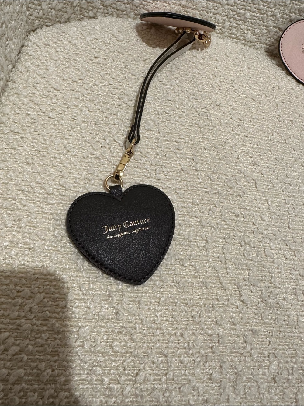 Juicy Couture Black Heart Keychain Charm